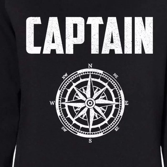 Captain Boating Nautical Gift Compass Boat Captain Womens California Wash Sweatshirt