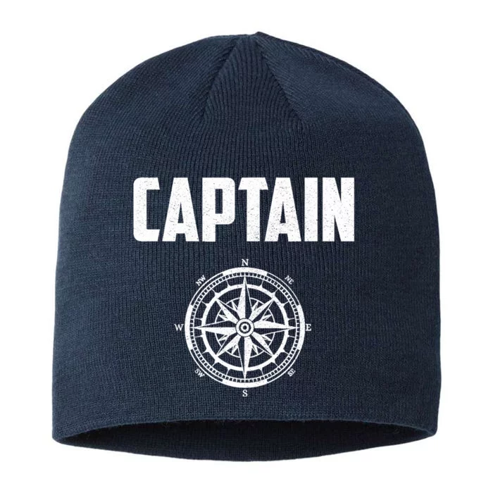 Captain Boating Nautical Gift Compass Boat Captain 8 1/2in Sustainable Knit Beanie