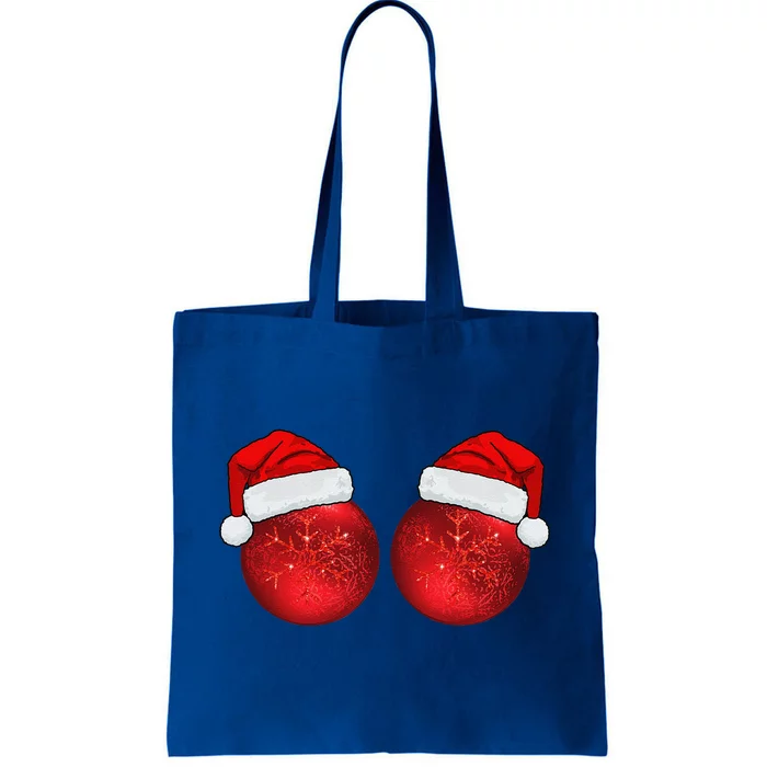 Christmas Ball Ornaments Boob Bra Funny Funnys Christmas Tote Bag