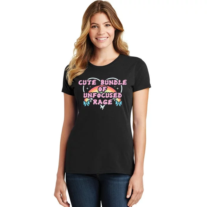 Cute Bundle Of Unfocused Rage Funny Pastel Goth Gift Rainbow Women's T-Shirt