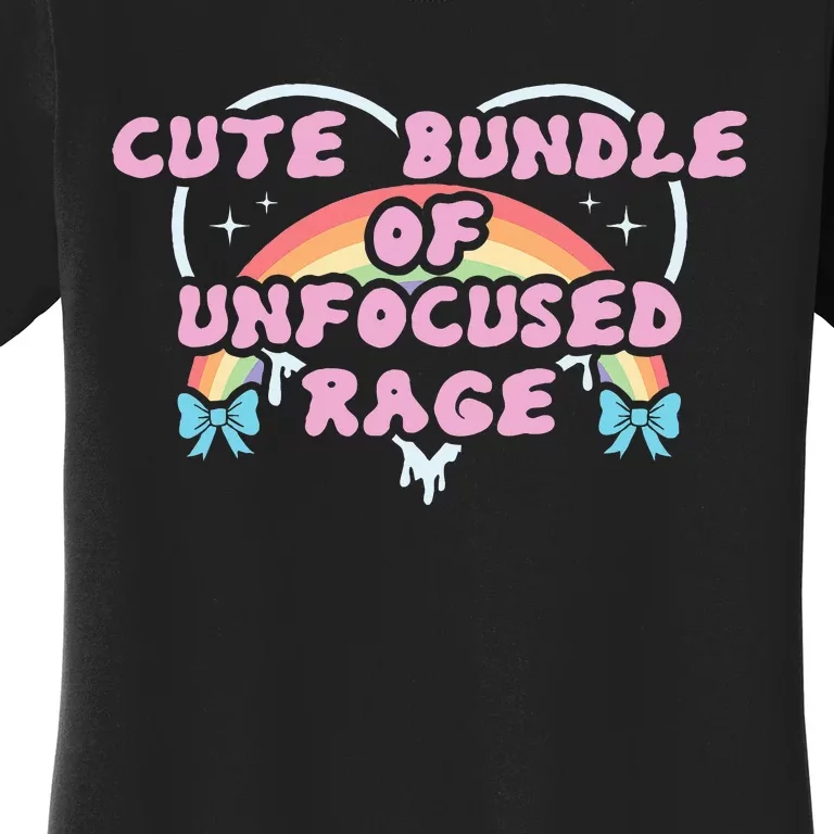 Cute Bundle Of Unfocused Rage Funny Pastel Goth Gift Rainbow Women's T-Shirt