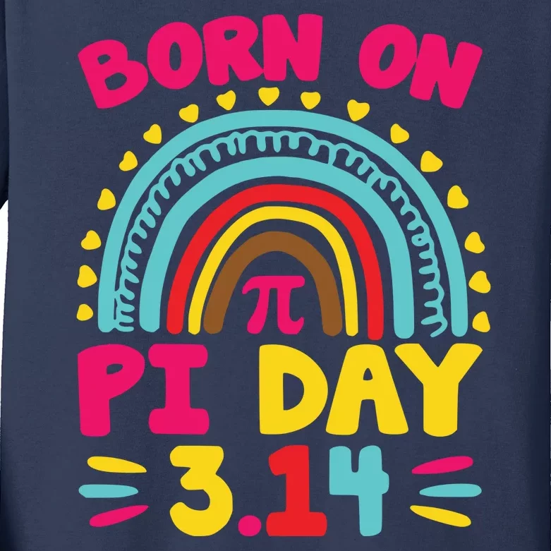 Cool Born On Pi Day Kids Long Sleeve Shirt