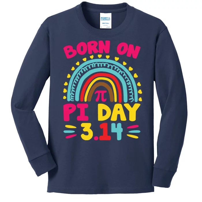 Cool Born On Pi Day Kids Long Sleeve Shirt