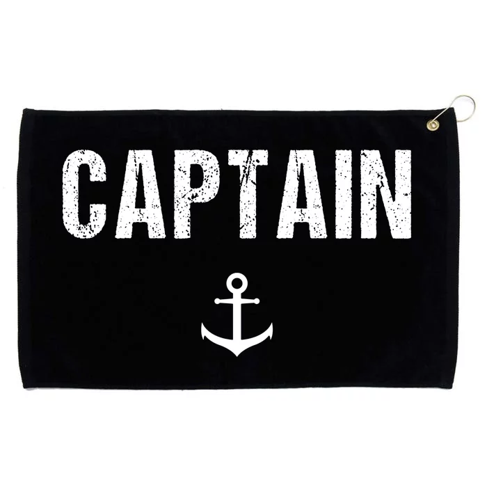 Captain Boat Owner Vintage Grommeted Golf Towel