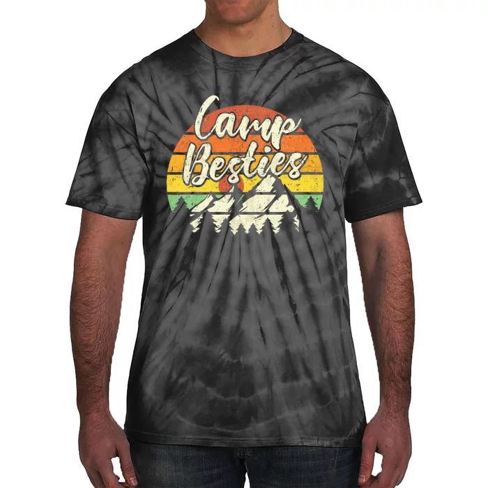 Camp Besties Outdoor Sunset Best Friend Matching Camping Tie-Dye T-Shirt