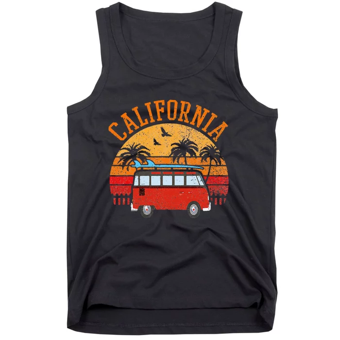 California Beach Outfit Hippie Van Surf Tee Vintage Surfer Tank Top