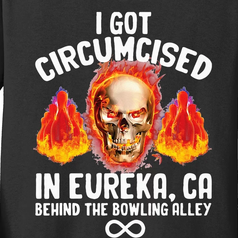 Circumcised Bowling Oddly Specific Humor Weird Funny Meme Kids Long Sleeve Shirt