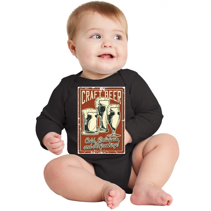 Craft Beer Old Delicious And Refreshing Baby Long Sleeve Bodysuit