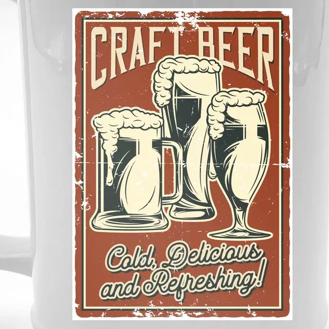 Craft Beer Old Delicious And Refreshing Front & Back Beer Stein