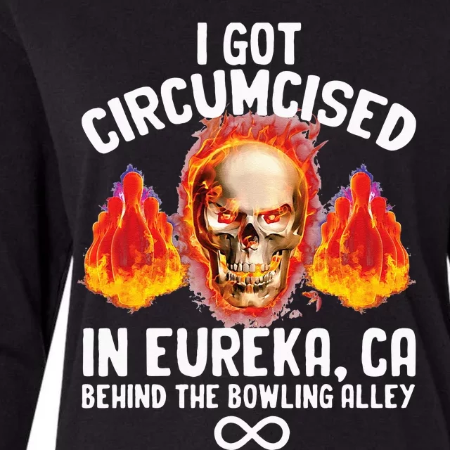 Circumcised Bowling Oddly Specific Humor Weird Funny Meme Womens Cotton Relaxed Long Sleeve T-Shirt