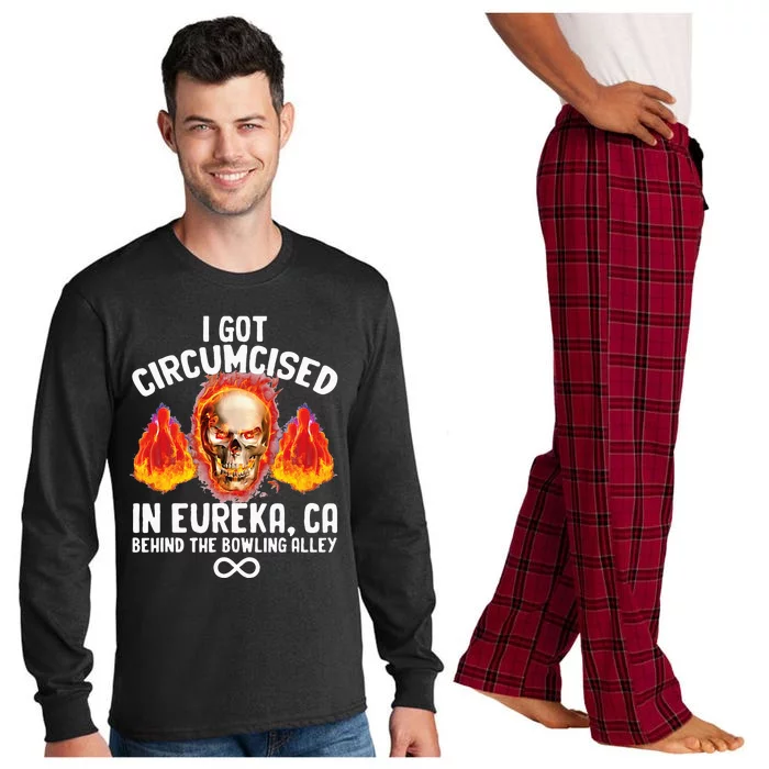 Circumcised Bowling Oddly Specific Humor Weird Funny Meme Long Sleeve Pajama Set