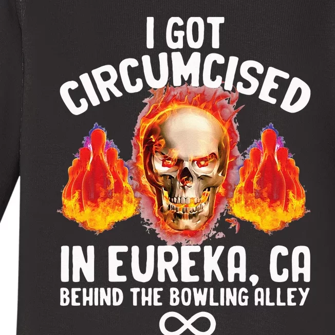 Circumcised Bowling Oddly Specific Humor Weird Funny Meme Baby Long Sleeve Bodysuit