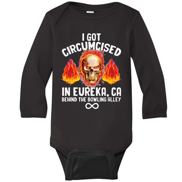 Circumcised Bowling Oddly Specific Humor Weird Funny Meme Baby Long Sleeve Bodysuit