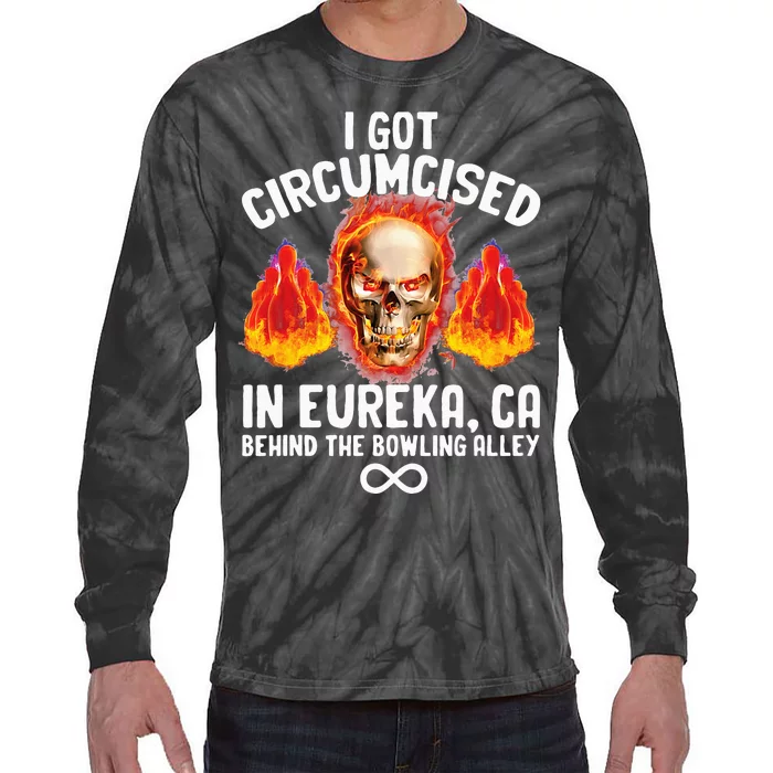 Circumcised Bowling Oddly Specific Humor Weird Funny Meme Tie-Dye Long Sleeve Shirt