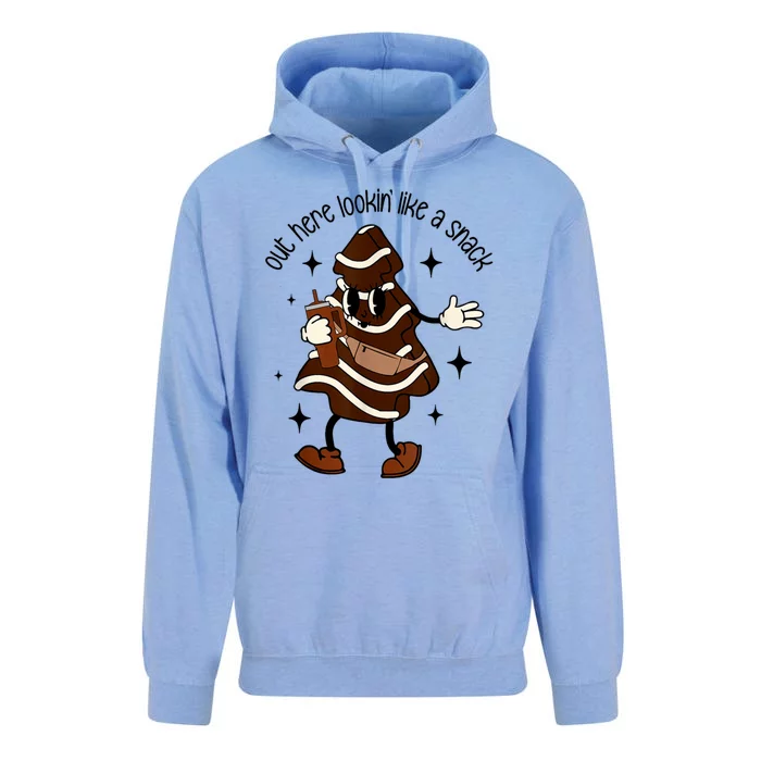 Cute Boojee Out Here Lookin Like A Snack Christmas Tree Cake Gift Unisex Surf Hoodie