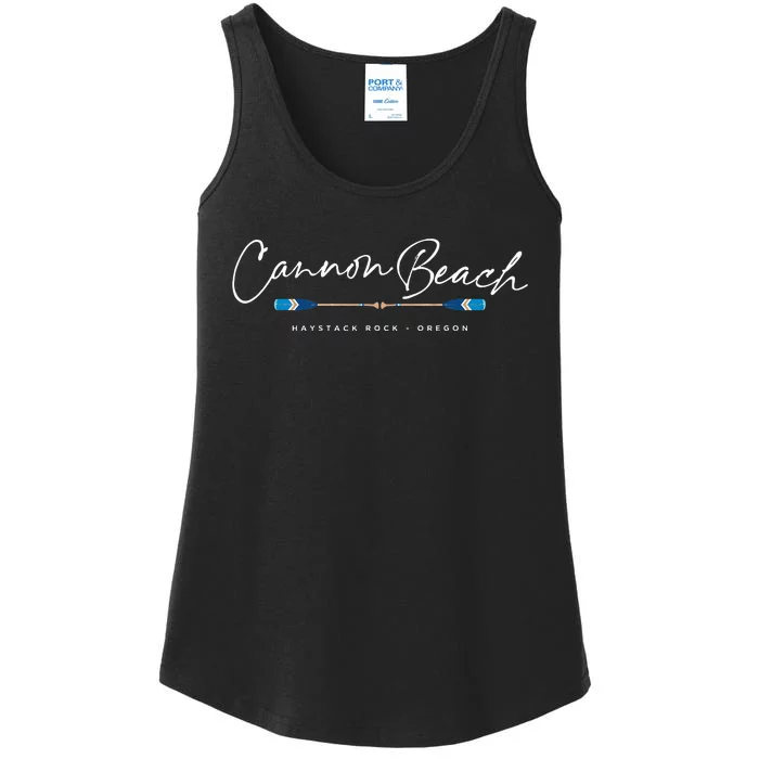 Cannon Beach Oregon Oars Ladies Essential Tank