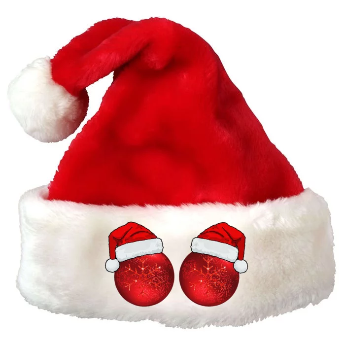 Christmas Ball Ornaments Boob Bra Funny Funnys Christmas Premium Christmas Santa Hat