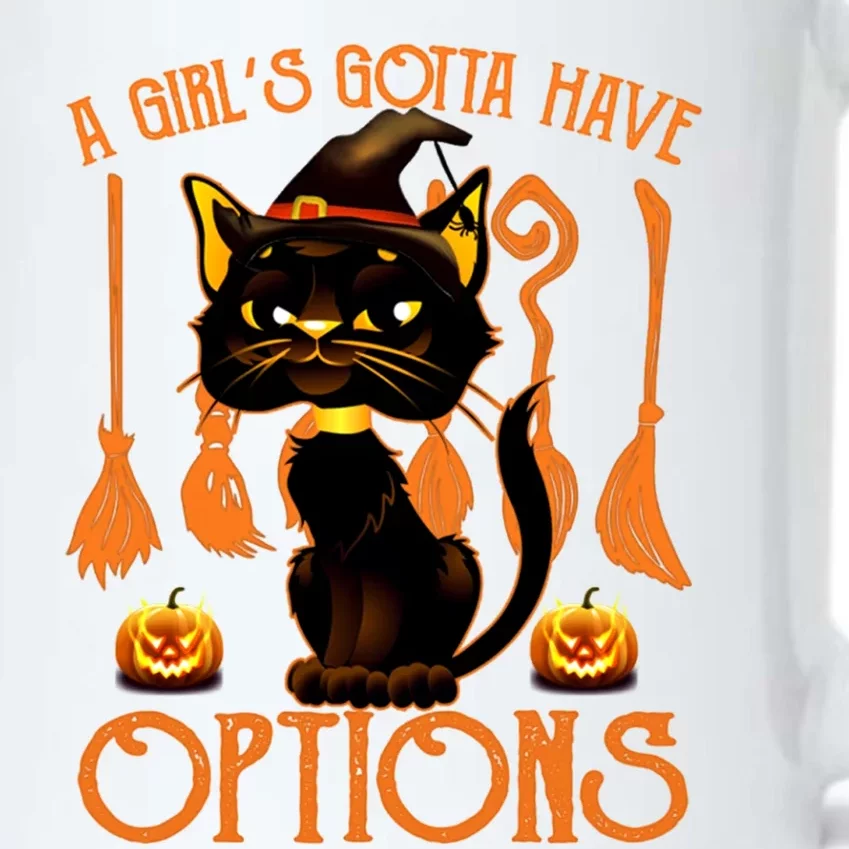 Cat Broom Option A S Gotta Have Options Witch Cat Great Gift Black Color Changing Mug