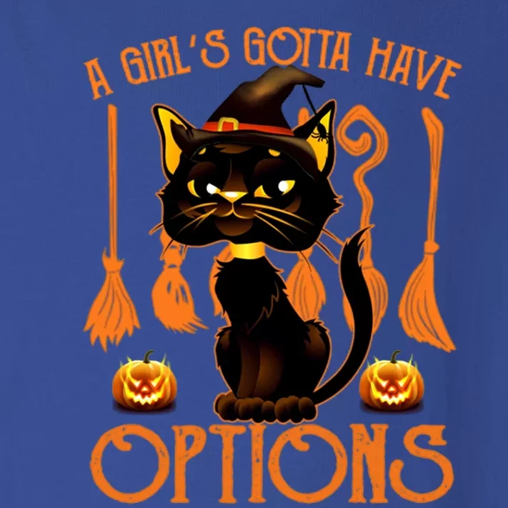 Cat Broom Option A S Gotta Have Options Witch Cat Great Gift Toddler Long Sleeve Shirt