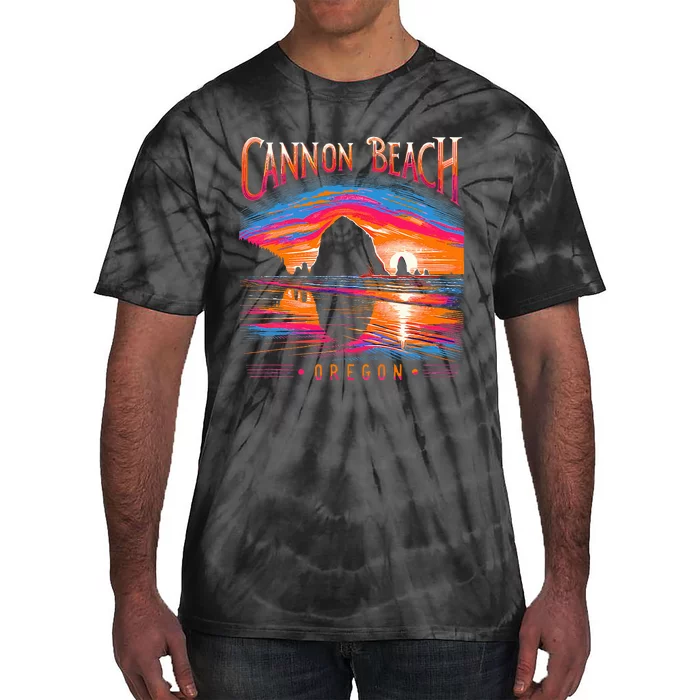 Cannon Beach Oregon Travel Summer Family Vacation Tie-Dye T-Shirt