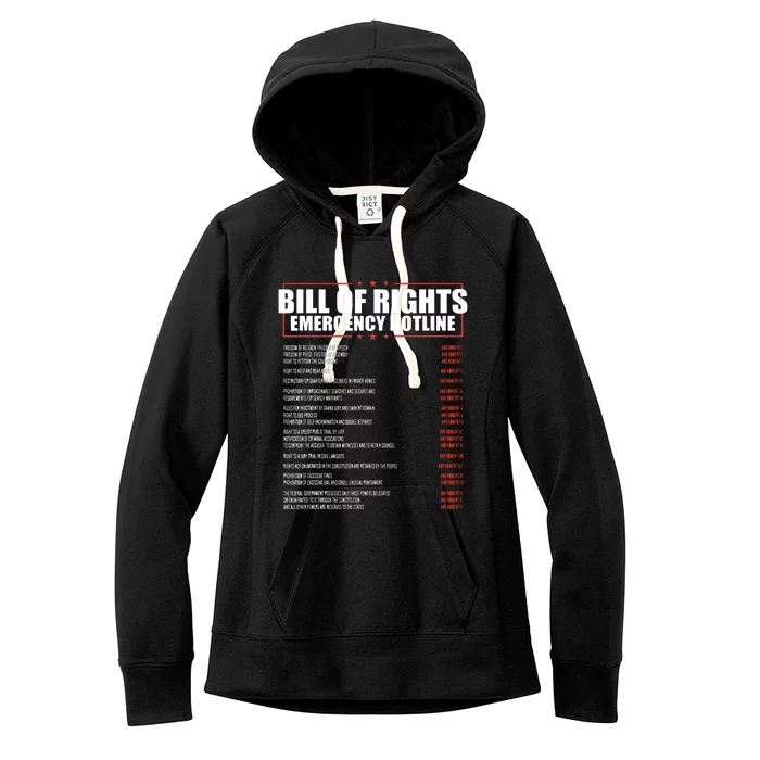 Constitution Bill Of Rights Emergency Hotline Amendment 110 Women's Fleece Hoodie