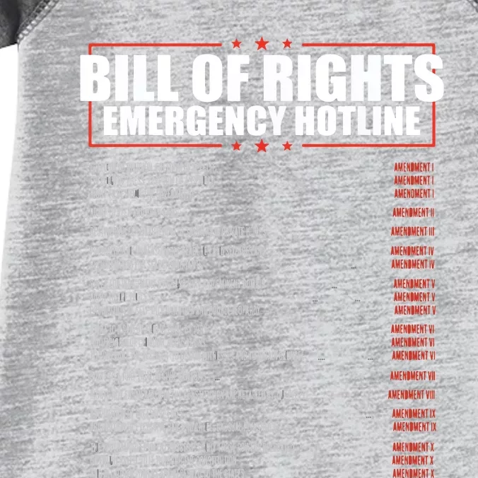 Constitution Bill Of Rights Emergency Hotline Amendment 110 Infant Baby Jersey Bodysuit