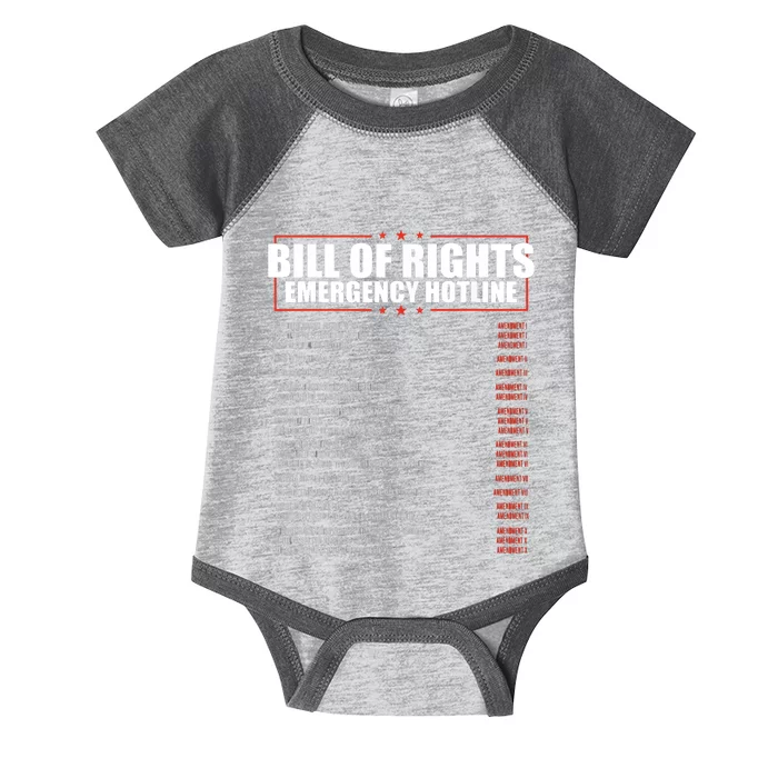 Constitution Bill Of Rights Emergency Hotline Amendment 110 Infant Baby Jersey Bodysuit