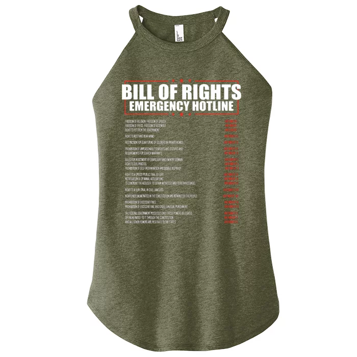 Constitution Bill Of Rights Emergency Hotline Amendment 110 Women’s Perfect Tri Rocker Tank