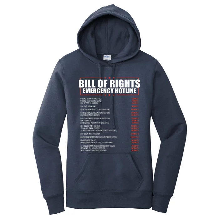 Constitution Bill Of Rights Emergency Hotline Amendment 110 Women's Pullover Hoodie