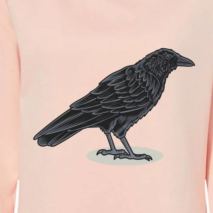 Crow Bird O White Surface Womens California Wash Sweatshirt