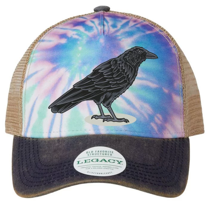 Crow Bird O White Surface Legacy Tie Dye Trucker Hat