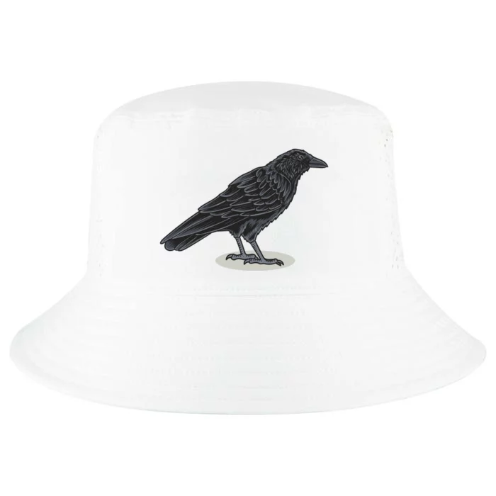 Crow Bird O White Surface Cool Comfort Performance Bucket Hat