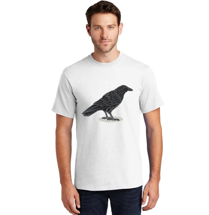 Crow Bird O White Surface Tall T-Shirt