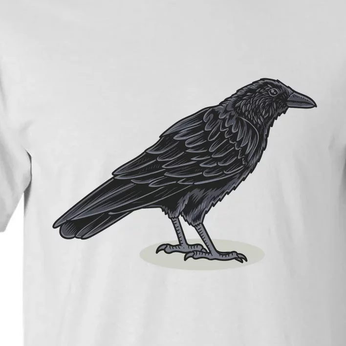 Crow Bird O White Surface Tall T-Shirt