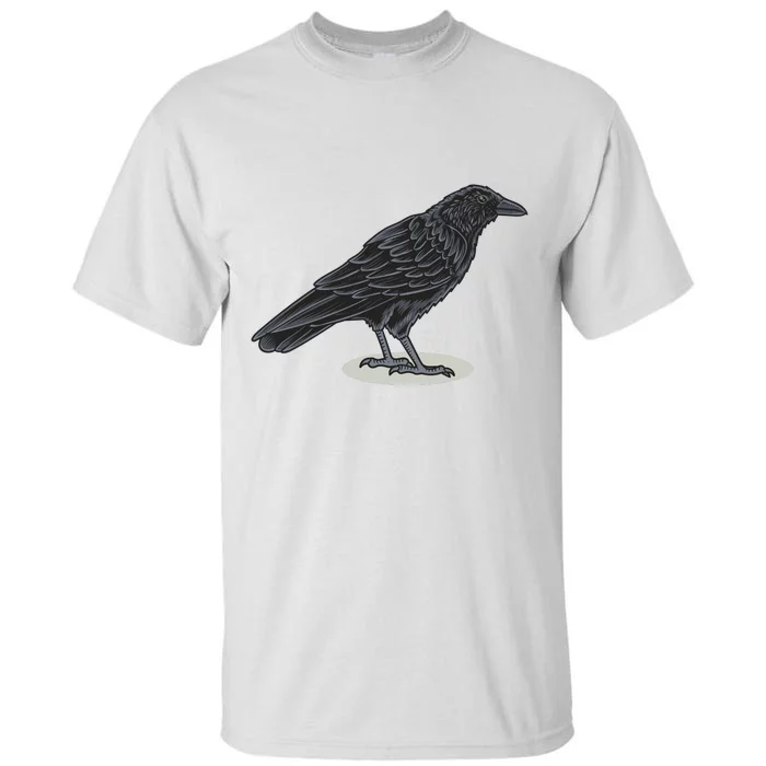 Crow Bird O White Surface Tall T-Shirt