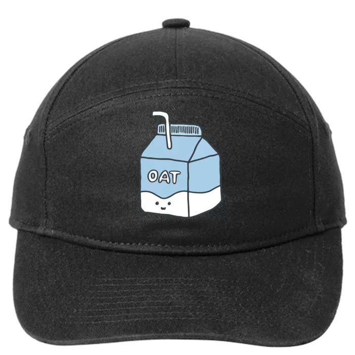 Cute Blue Oat Milk Carton For Vegans Vegetarians 7-Panel Snapback Hat