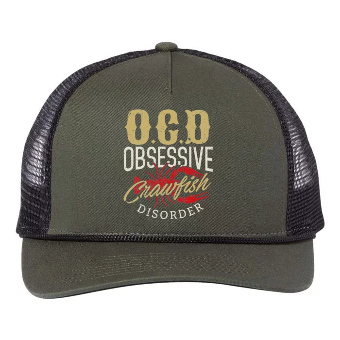 Crawfish Boil Ocd Funny Cajun Louisiana Festival Retro Rope Trucker Hat Cap