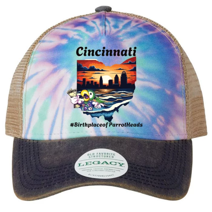 Cincinnati Birthplace Of Parrotheads Legacy Tie Dye Trucker Hat