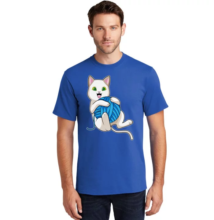 Cat Ball Of Yarn Gift Tall T-Shirt