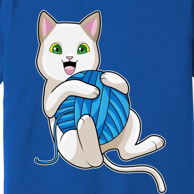 Cat Ball Of Yarn Gift Premium T-Shirt