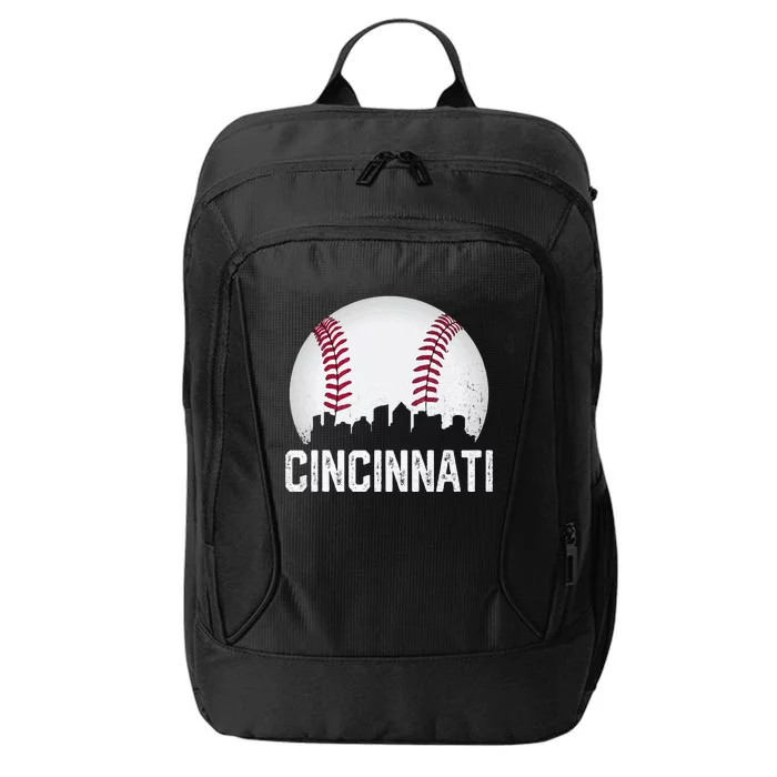 Cincinnati Baseball Ohio Skyline City Vintage Style City Backpack