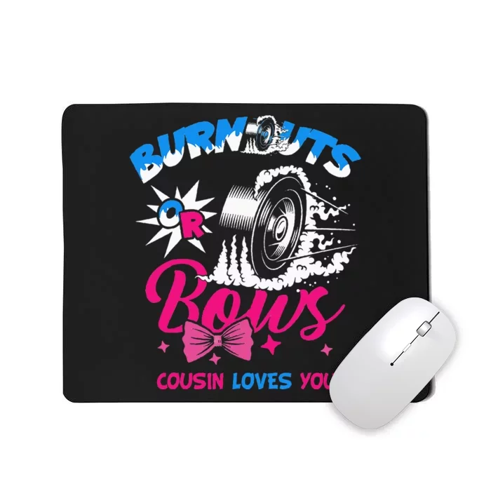 Cousin Burnouts or Bow Gender Reveal Baby Party Announcement Mousepad