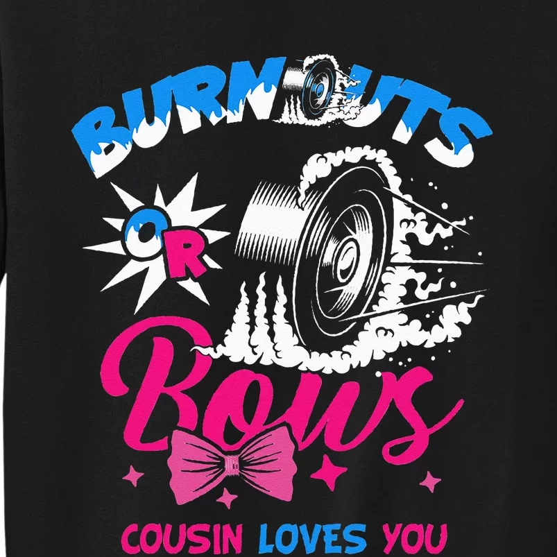 Cousin Burnouts or Bow Gender Reveal Baby Party Announcement Tall Sweatshirt