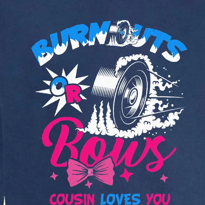 Cousin Burnouts or Bow Gender Reveal Baby Party Announcement Garment-Dyed Sweatshirt