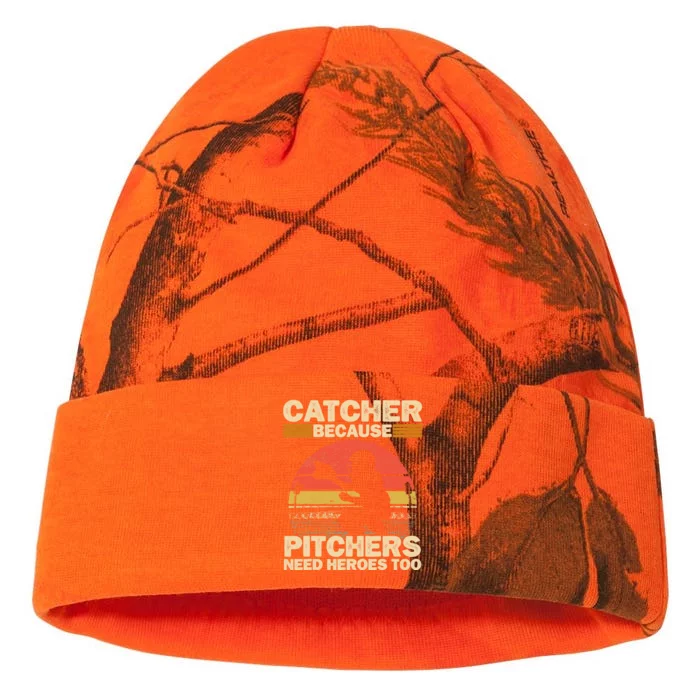 Catcher Because Pitchers Need Heroes Too Baseball Kati - 12in Camo Beanie