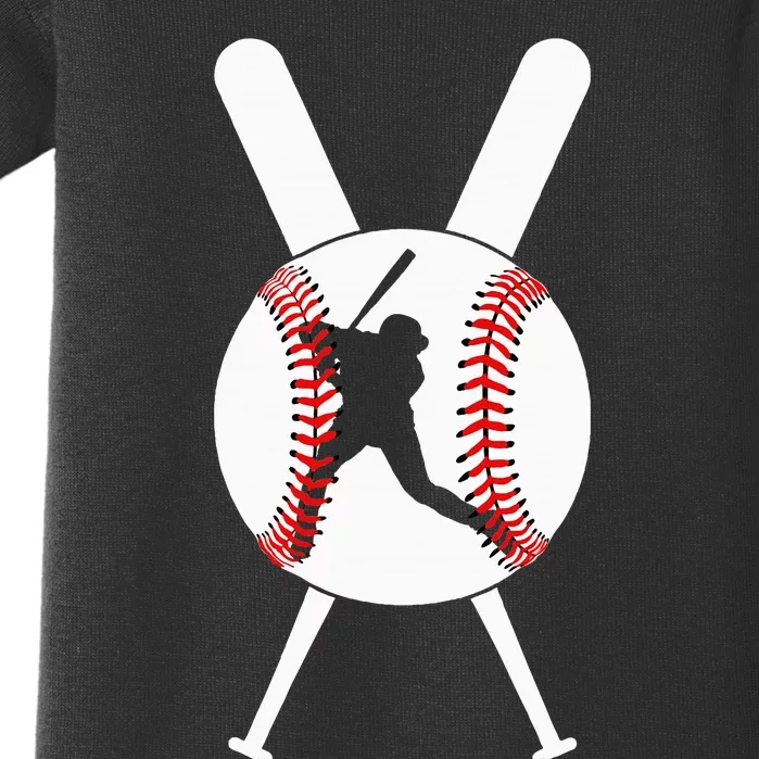 Cool Baseball Player Baby Bodysuit