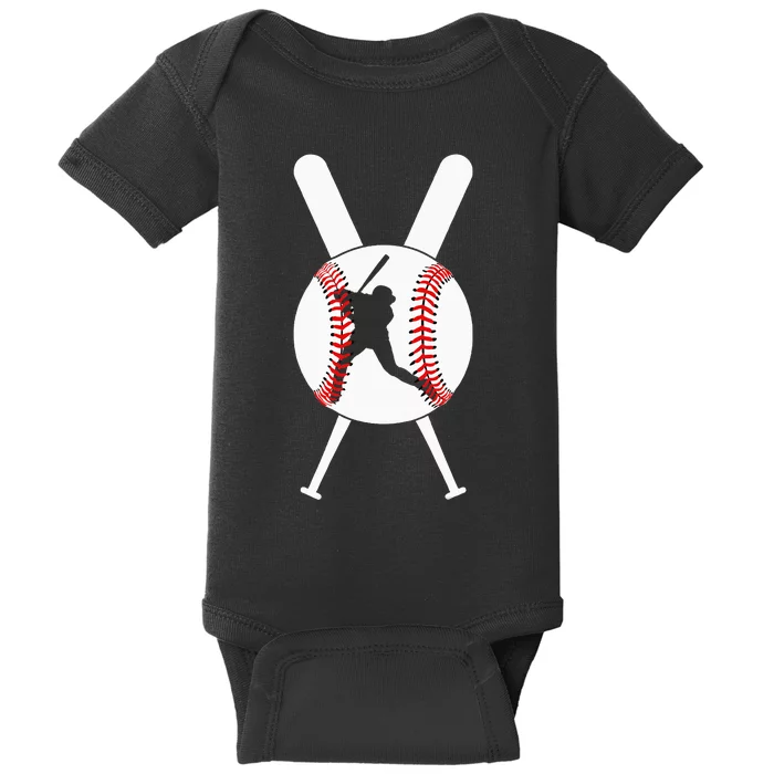 Cool Baseball Player Baby Bodysuit