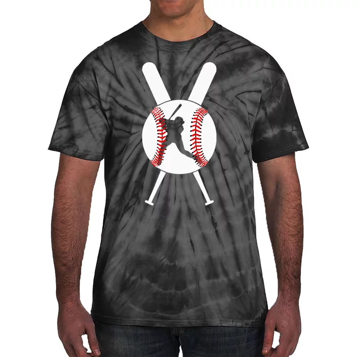 Cool Baseball Player Tie-Dye T-Shirt