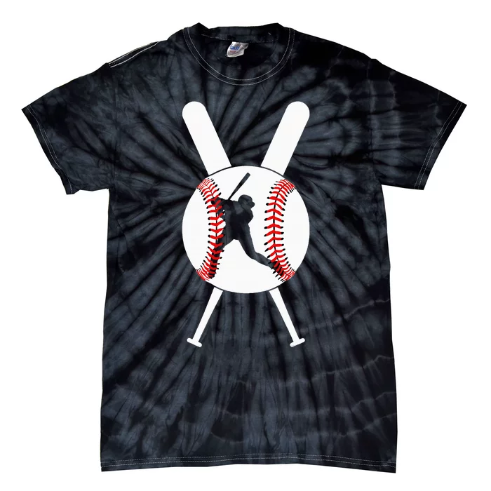 Cool Baseball Player Tie-Dye T-Shirt