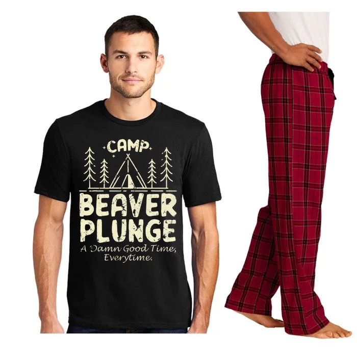 Camp Beaver Plunge A Damn Good Time Everytime Pajama Set